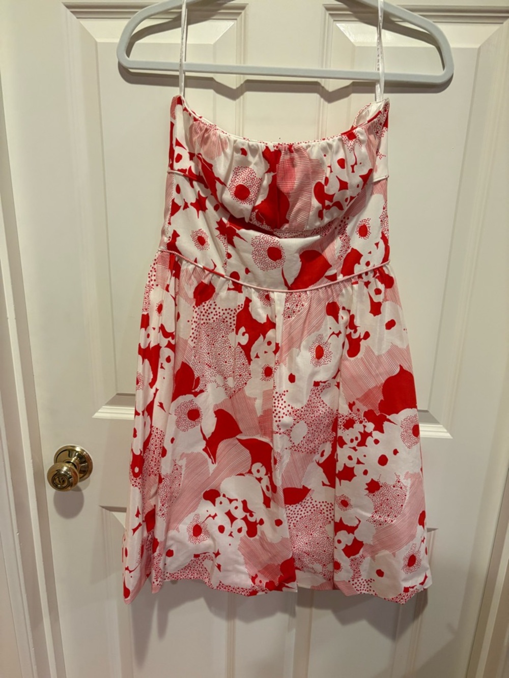 Trina Turk Red and White Floral Dress